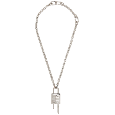 Givenchy Lock Silver-tone Chain Necklace