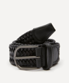 Anderson's Woven Leather Belt In Black