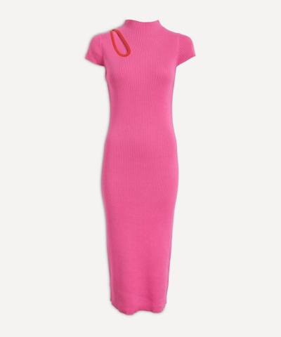 Kitri Harmony Cut-out Midi-dress In Pink