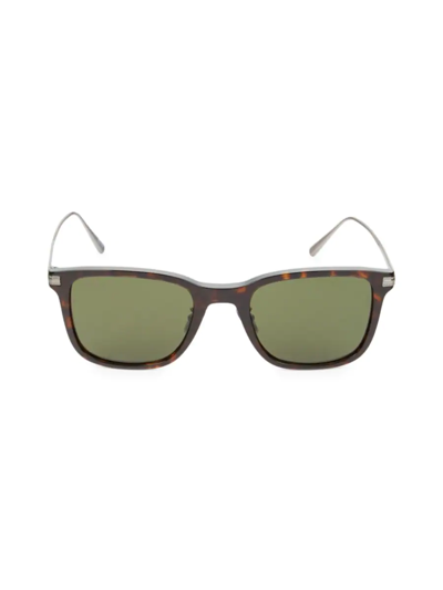 Omega Women's 54mm Rectangle Sunglasses In Havana