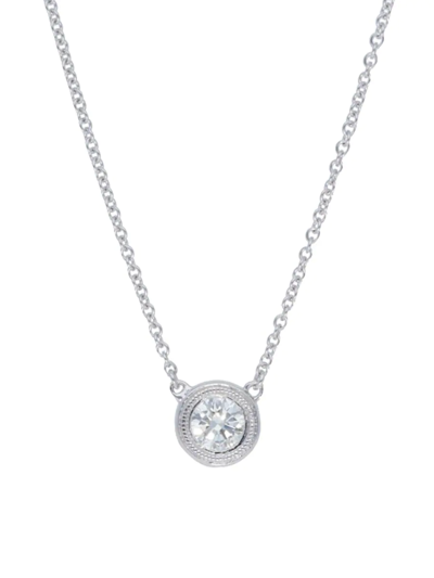 Nephora Women's 14k White Gold & Diamond By The Yard Milgrain Necklace