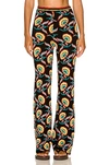 Rabanne Jamaican Flower Straight Leg Jacquard Pants In Jamaican Flower