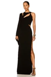 MONOT ONE SHOULDER CUT OUT GOWN