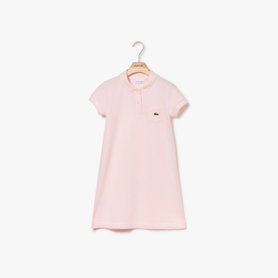 Lacoste Kids' Piqué Polo Dress - 5 Years In Pink