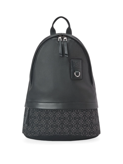 Loewe Men's Round Slim Anagram Backpack In Anthracite