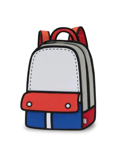 Jump From Paper Adventure 3d Backpack In Red