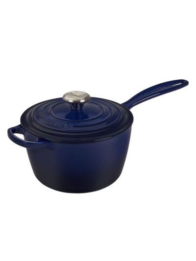 Le Creuset Signature 2.25-quart Cast Iron Saucepan In Indigo