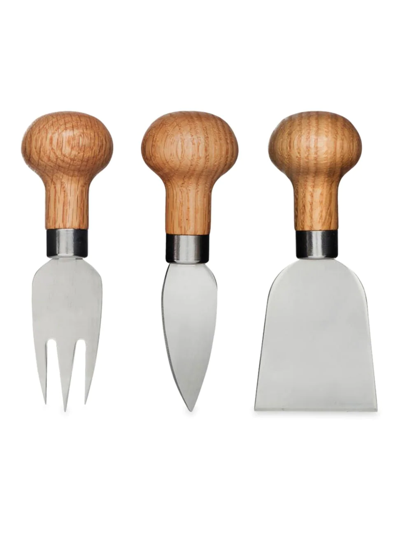 Sagaform Nature Cheese 3-piece Knife & Fork Set In Wood