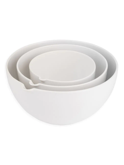 Nambe Nambé Duets Set Of 3 Nesting Mixing Bowls In White