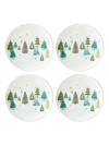 Lenox Balsam Lane Four-piece Accent Plate Set In White