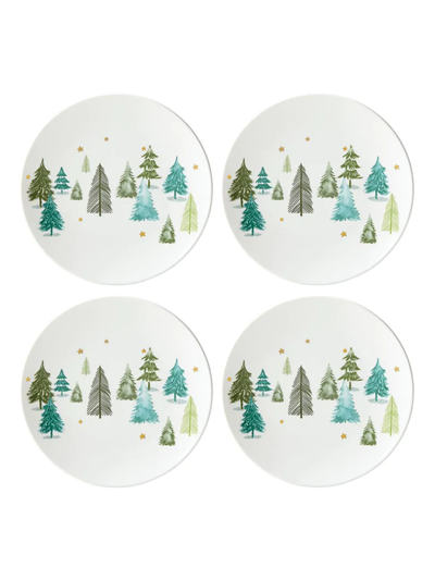 Lenox Balsam Lane Four-piece Accent Plate Set In Green