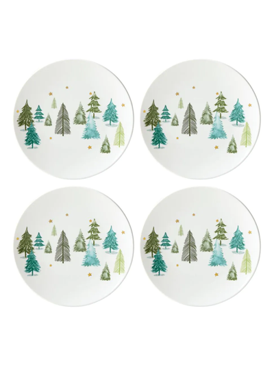 Lenox Balsam Lane Four-piece Accent Plate Set In White