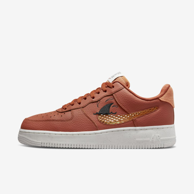 Nike Men's Air Force 1 '07 Lv8 Next Nature Shoes In Orange