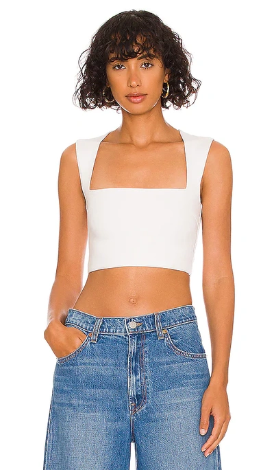 Danielle Guizio Celestial Stretch Top In White