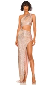 Bronx And Banco X Revolve Ora Dress In Metallic Neutral
