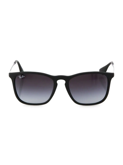 Ray Ban Rb4187 54mm Chris Square Sunglasses In Rubber Black
