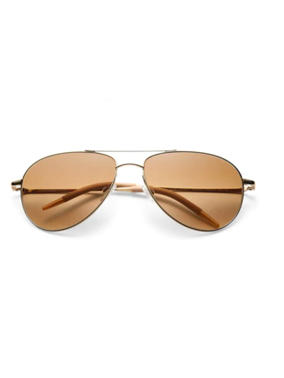 Oliver Peoples Benedict Ov1002s 710 Pilot Sunglasses In Gold