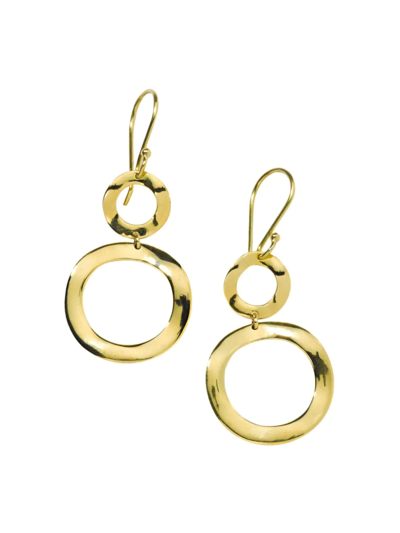Ippolita Classico Mini 18k Yellow Gold Open Snowman Drop Earrings