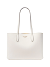 Kate Spade All Day Leather Large Tote Bag In Parchment