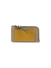 Loewe Two-tone Leather Card Holder In Laurel Ochre