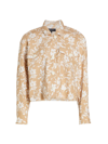 Rag & Bone Jessie Printed Linen-blend Shirt Jacket In Beige