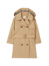 Burberry Long-sleeved Trench Coat In Beige