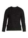 BALENCIAGA WOMEN'S TWEED BUTTONED BACK-TO-FRONT TOP