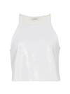 Gauchère Sequined Halter Top In White