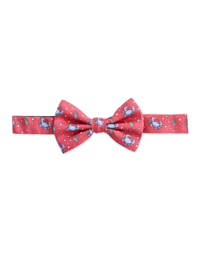 Vineyard Vines Kids' Boy's Crab Print Bowtie In Raspberry