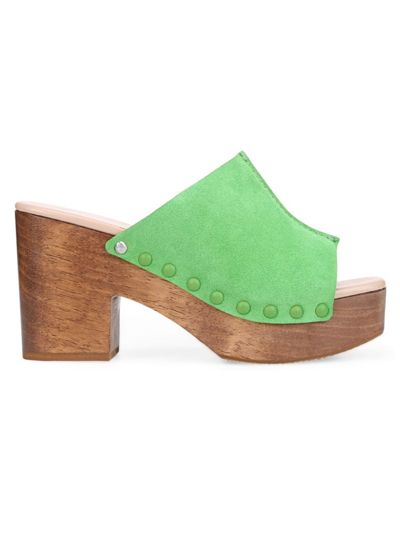 Sam Edelman Women's Josselyn Clog Wedge Sandals Women's Shoes In Lime
