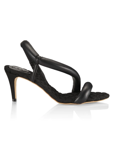 Aera Isabella Vegan Leather Slingback Sandals In Black
