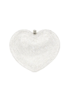 Judith Leiber Petite Heart Crystal-embellished Clutch In Silver