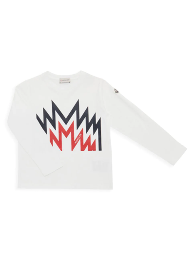 Moncler Little Kid's & Kid's Logo Graphic Long-sleeve T-shirt In White