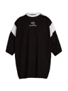 Balenciaga Boxy Sporty Logo T-shirt In Black White
