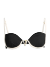 L*space Nico Underwire Bikini Top In Black Cream
