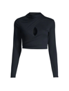 SIGNIFICANT OTHER WOMEN'S ODELIA LONG-SLEEVE CROP TOP