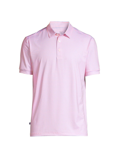 Mizzen + Main Versa Dot Print Performance Golf Polo In Pink