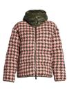 MONCLER WOMEN'S PADDED HOODED HOUNDSTOOTH JACKET