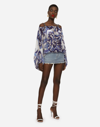 Dolce & Gabbana Zebra-print Chiffon Blouse In Multicolor