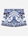 Dolce & Gabbana Majolica-print Poplin Shorts In Multicolor