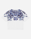 Dolce & Gabbana Majolica-print Jersey T-shirt In Multicolor