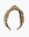 Mw Knotted Covered Headband In Seed Khaki Multi