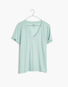 Madewell Whisper Cotton V-neck Tee In Faraway Sky