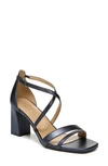 Naturalizer Tiff Block Heel Sandal In French Navy Metallic