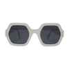 Isabel Marant Ely 61mm Hexagonal Sunglasses In Ivory Grey