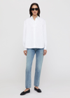 Totême High-low Hem Organic Cotton Shirt In White