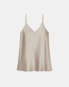 Lafayette 148 Plus-size Silk Charmeuse Bias Tank In Beige