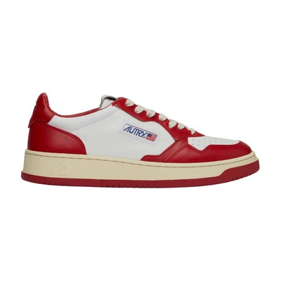 Autry Medalist Low Bicolor Sneakers In Red