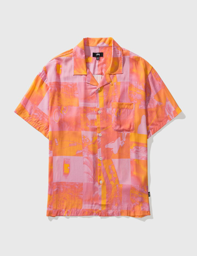 Stussy Graphic-print Short-sleeved Shirt In Pink