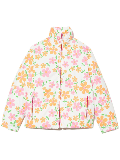 Erl Kids' Floral-print Jacket In Yellow